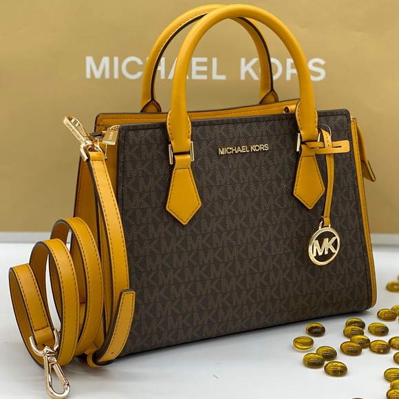 Michael Kors Handbags - MICHAEL KORS HOPE MEDIUM MESSENGER MARIGOLD